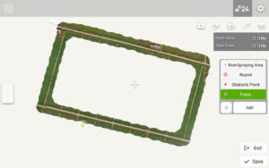 ruta de campo con dron agras t25